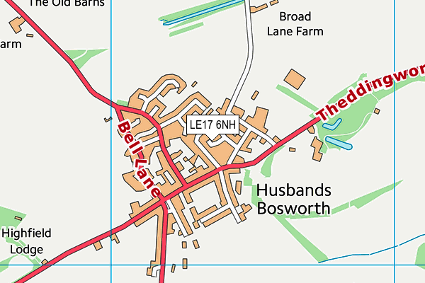 LE17 6NH map - OS VectorMap District (Ordnance Survey) LE17 6NH map - OS VectorMap District (Ordnance Survey)