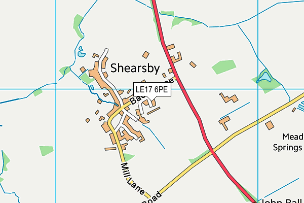 LE17 6PE map - OS VectorMap District (Ordnance Survey) LE17 6PE map - OS VectorMap District (Ordnance Survey)