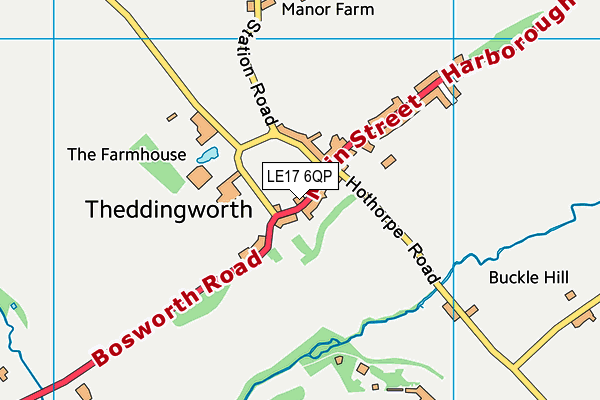 LE17 6QP map - OS VectorMap District (Ordnance Survey) LE17 6QP map - OS VectorMap District (Ordnance Survey)