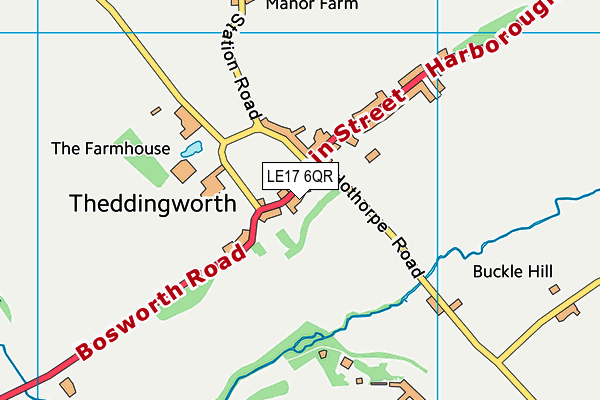 LE17 6QR map - OS VectorMap District (Ordnance Survey) LE17 6QR map - OS VectorMap District (Ordnance Survey)