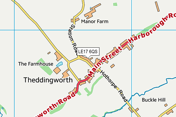 LE17 6QS map - OS VectorMap District (Ordnance Survey) LE17 6QS map - OS VectorMap District (Ordnance Survey)