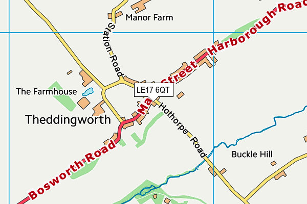 LE17 6QT map - OS VectorMap District (Ordnance Survey)