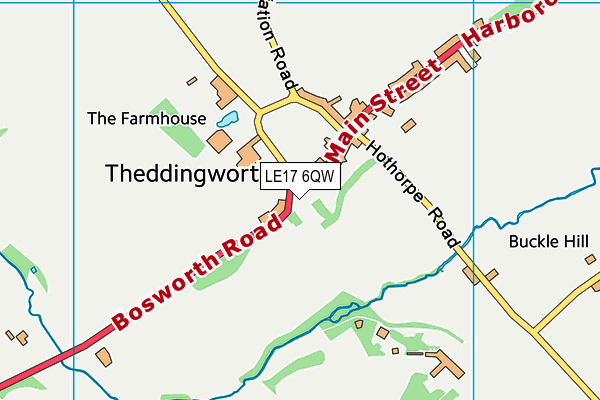 LE17 6QW map - OS VectorMap District (Ordnance Survey) LE17 6QW map - OS VectorMap District (Ordnance Survey)