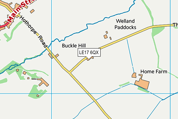 LE17 6QX map - OS VectorMap District (Ordnance Survey)