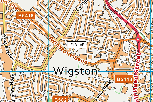 LE18 1AB map - OS VectorMap District (Ordnance Survey) LE18 1AB map - OS VectorMap District (Ordnance Survey)