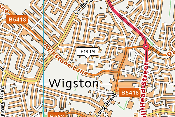 LE18 1AL map - OS VectorMap District (Ordnance Survey) LE18 1AL map - OS VectorMap District (Ordnance Survey)
