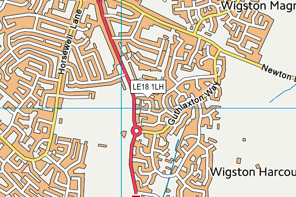 LE18 1LH map - OS VectorMap District (Ordnance Survey) LE18 1LH map - OS VectorMap District (Ordnance Survey)