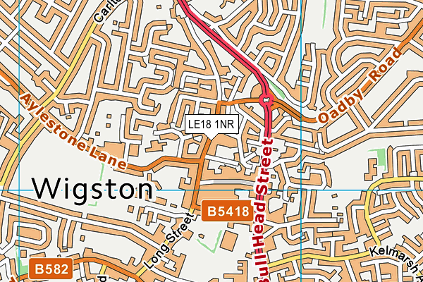 LE18 1NR map - OS VectorMap District (Ordnance Survey) LE18 1NR map - OS VectorMap District (Ordnance Survey)
