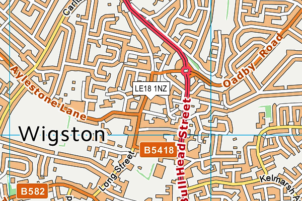 LE18 1NZ map - OS VectorMap District (Ordnance Survey) LE18 1NZ map - OS VectorMap District (Ordnance Survey)