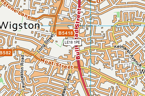 LE18 1PE map - OS VectorMap District (Ordnance Survey) LE18 1PE map - OS VectorMap District (Ordnance Survey)