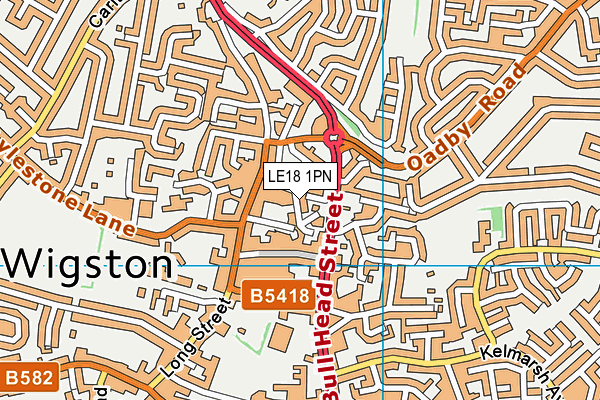 LE18 1PN map - OS VectorMap District (Ordnance Survey) LE18 1PN map - OS VectorMap District (Ordnance Survey)