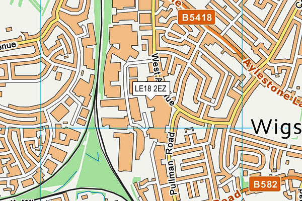 LE18 2EZ map - OS VectorMap District (Ordnance Survey) LE18 2EZ map - OS VectorMap District (Ordnance Survey)