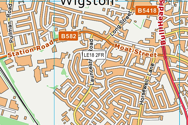 LE18 2FR map - OS VectorMap District (Ordnance Survey) LE18 2FR map - OS VectorMap District (Ordnance Survey)