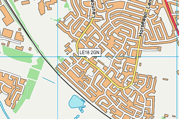 LE18 2GN map - OS VectorMap District (Ordnance Survey) LE18 2GN map - OS VectorMap District (Ordnance Survey)