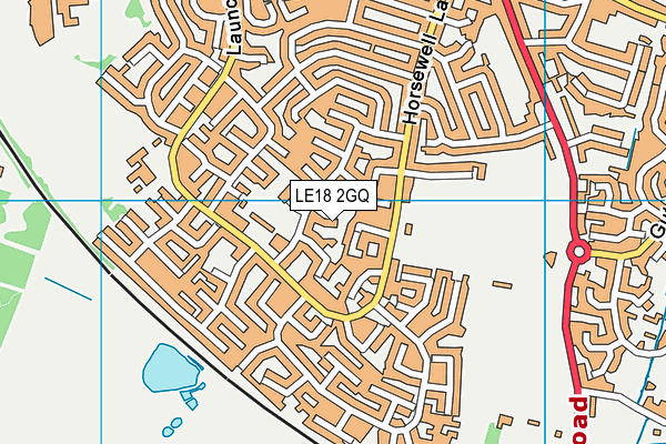 LE18 2GQ map - OS VectorMap District (Ordnance Survey) LE18 2GQ map - OS VectorMap District (Ordnance Survey)