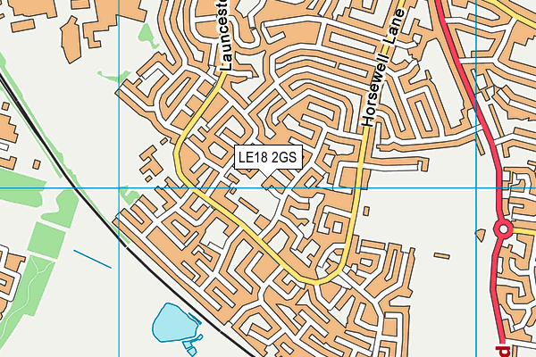 LE18 2GS map - OS VectorMap District (Ordnance Survey) LE18 2GS map - OS VectorMap District (Ordnance Survey)