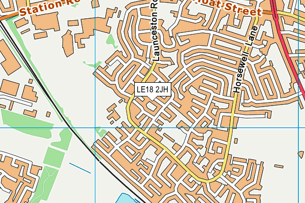 LE18 2JH map - OS VectorMap District (Ordnance Survey) LE18 2JH map - OS VectorMap District (Ordnance Survey)