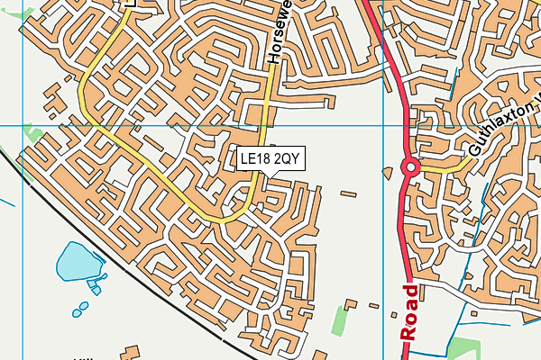LE18 2QY map - OS VectorMap District (Ordnance Survey) LE18 2QY map - OS VectorMap District (Ordnance Survey)