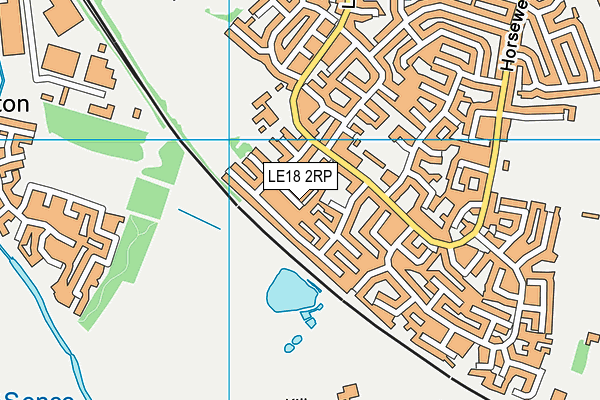 LE18 2RP map - OS VectorMap District (Ordnance Survey) LE18 2RP map - OS VectorMap District (Ordnance Survey)