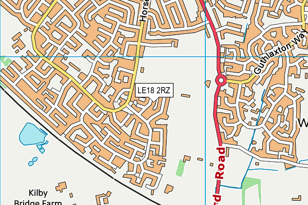 LE18 2RZ map - OS VectorMap District (Ordnance Survey) LE18 2RZ map - OS VectorMap District (Ordnance Survey)