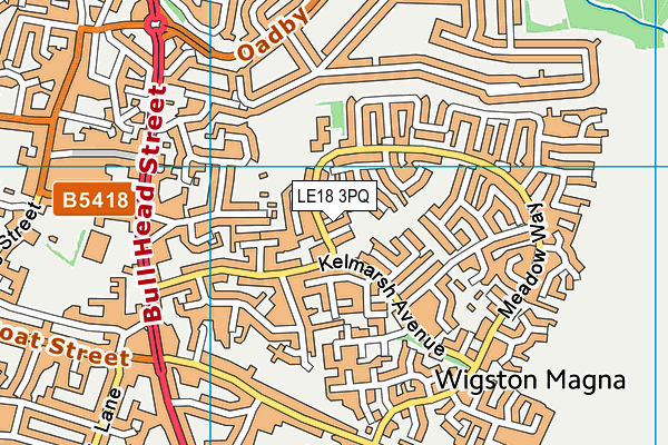 LE18 3PQ map - OS VectorMap District (Ordnance Survey) LE18 3PQ map - OS VectorMap District (Ordnance Survey)