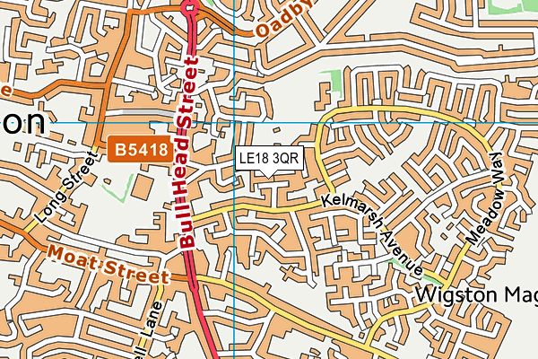 LE18 3QR map - OS VectorMap District (Ordnance Survey) LE18 3QR map - OS VectorMap District (Ordnance Survey)