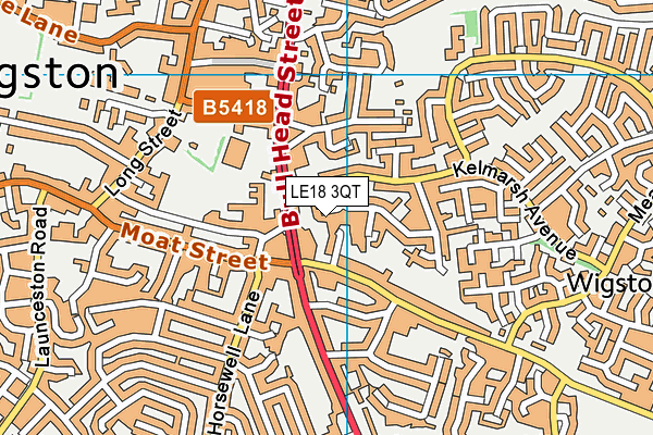 LE18 3QT map - OS VectorMap District (Ordnance Survey) LE18 3QT map - OS VectorMap District (Ordnance Survey)
