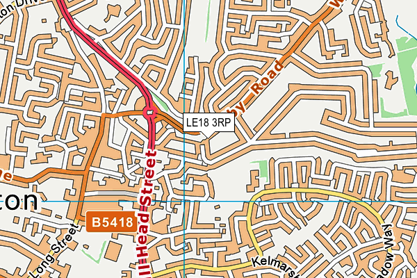 LE18 3RP map - OS VectorMap District (Ordnance Survey) LE18 3RP map - OS VectorMap District (Ordnance Survey)