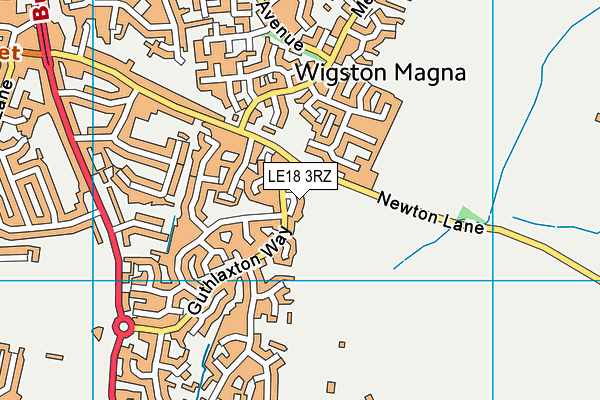 LE18 3RZ map - OS VectorMap District (Ordnance Survey) LE18 3RZ map - OS VectorMap District (Ordnance Survey)