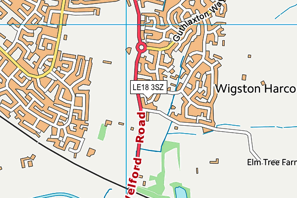 LE18 3SZ map - OS VectorMap District (Ordnance Survey) LE18 3SZ map - OS VectorMap District (Ordnance Survey)