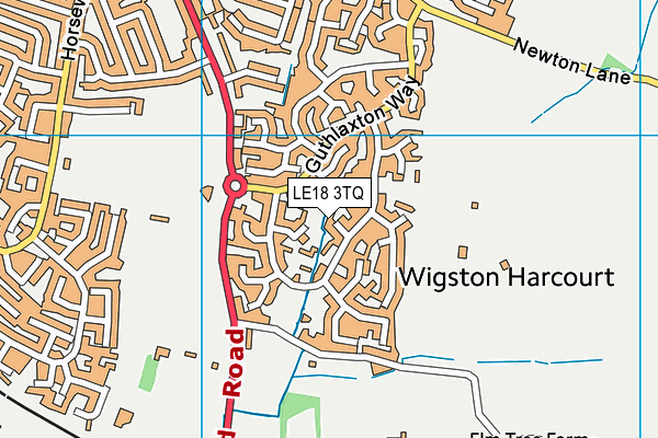 LE18 3TQ map - OS VectorMap District (Ordnance Survey) LE18 3TQ map - OS VectorMap District (Ordnance Survey)