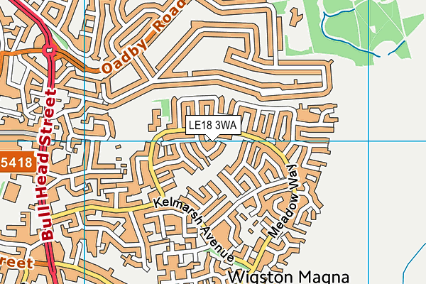 LE18 3WA map - OS VectorMap District (Ordnance Survey) LE18 3WA map - OS VectorMap District (Ordnance Survey)