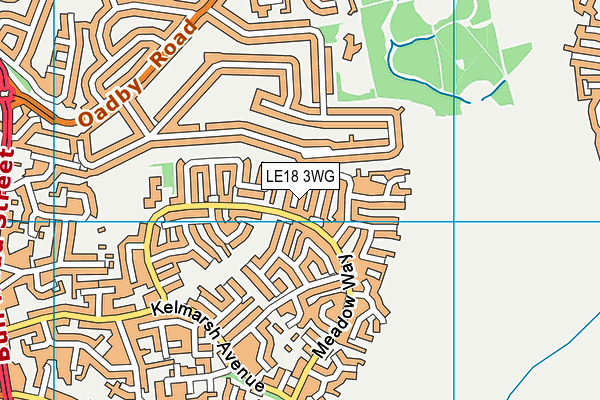 LE18 3WG map - OS VectorMap District (Ordnance Survey) LE18 3WG map - OS VectorMap District (Ordnance Survey)