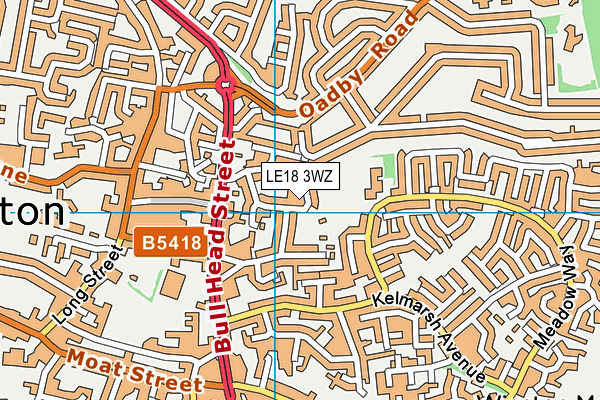 LE18 3WZ map - OS VectorMap District (Ordnance Survey) LE18 3WZ map - OS VectorMap District (Ordnance Survey)