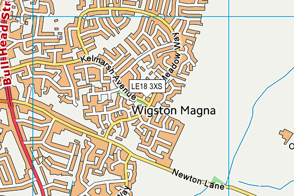 LE18 3XS map - OS VectorMap District (Ordnance Survey) LE18 3XS map - OS VectorMap District (Ordnance Survey)