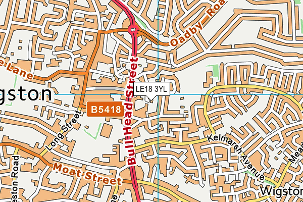 LE18 3YL map - OS VectorMap District (Ordnance Survey) LE18 3YL map - OS VectorMap District (Ordnance Survey)