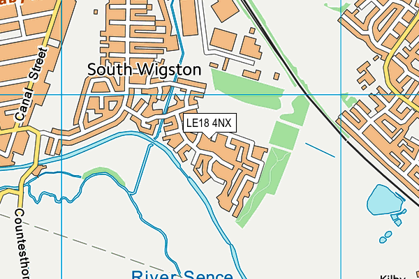 LE18 4NX map - OS VectorMap District (Ordnance Survey) LE18 4NX map - OS VectorMap District (Ordnance Survey)
