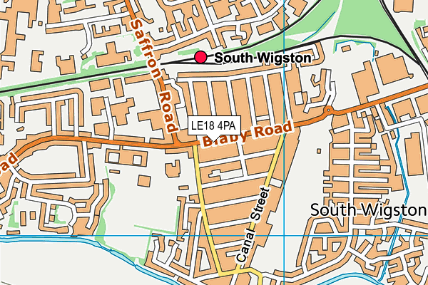LE18 4PA map - OS VectorMap District (Ordnance Survey)