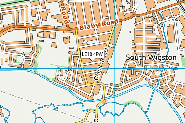LE18 4PW map - OS VectorMap District (Ordnance Survey) LE18 4PW map - OS VectorMap District (Ordnance Survey)