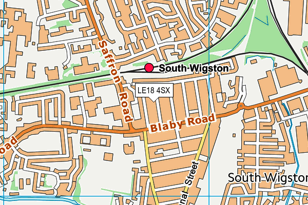 LE18 4SX map - OS VectorMap District (Ordnance Survey) LE18 4SX map - OS VectorMap District (Ordnance Survey)