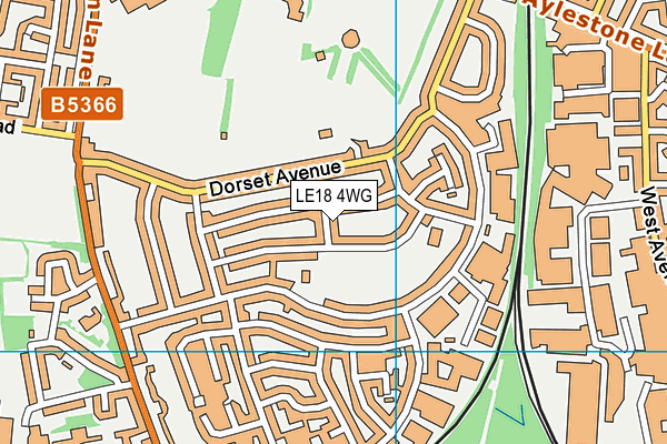 LE18 4WG map - OS VectorMap District (Ordnance Survey) LE18 4WG map - OS VectorMap District (Ordnance Survey)