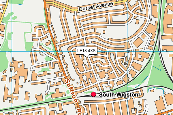 LE18 4XS map - OS VectorMap District (Ordnance Survey) LE18 4XS map - OS VectorMap District (Ordnance Survey)
