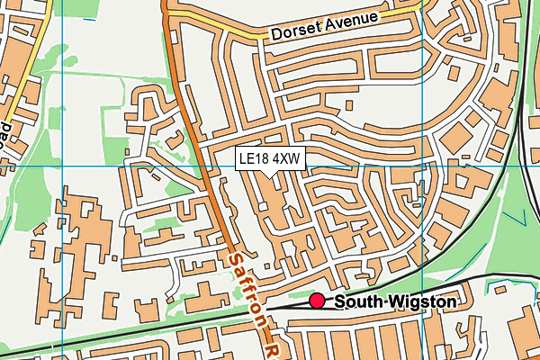 LE18 4XW map - OS VectorMap District (Ordnance Survey) LE18 4XW map - OS VectorMap District (Ordnance Survey)