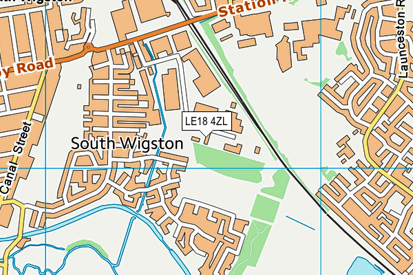 LE18 4ZL map - OS VectorMap District (Ordnance Survey) LE18 4ZL map - OS VectorMap District (Ordnance Survey)
