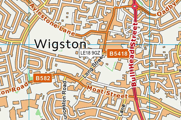 LE18 9GZ map - OS VectorMap District (Ordnance Survey) LE18 9GZ map - OS VectorMap District (Ordnance Survey)