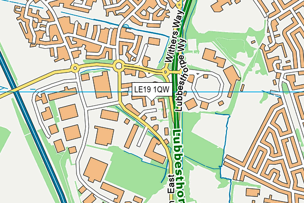 LE19 1QW map - OS VectorMap District (Ordnance Survey) LE19 1QW map - OS VectorMap District (Ordnance Survey)