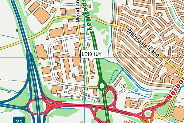 LE19 1UY map - OS VectorMap District (Ordnance Survey) LE19 1UY map - OS VectorMap District (Ordnance Survey)