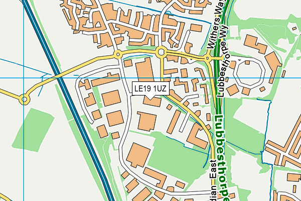 LE19 1UZ map - OS VectorMap District (Ordnance Survey) LE19 1UZ map - OS VectorMap District (Ordnance Survey)