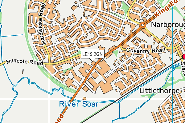 LE19 2GN map - OS VectorMap District (Ordnance Survey) LE19 2GN map - OS VectorMap District (Ordnance Survey)