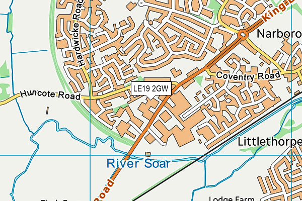 LE19 2GW map - OS VectorMap District (Ordnance Survey) LE19 2GW map - OS VectorMap District (Ordnance Survey)